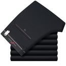 ICPANS Stretch Formal DressTrousers For Men Summer Straight Classic Men's Total Freedom Relaxed Classic Fit Flat Front Pant