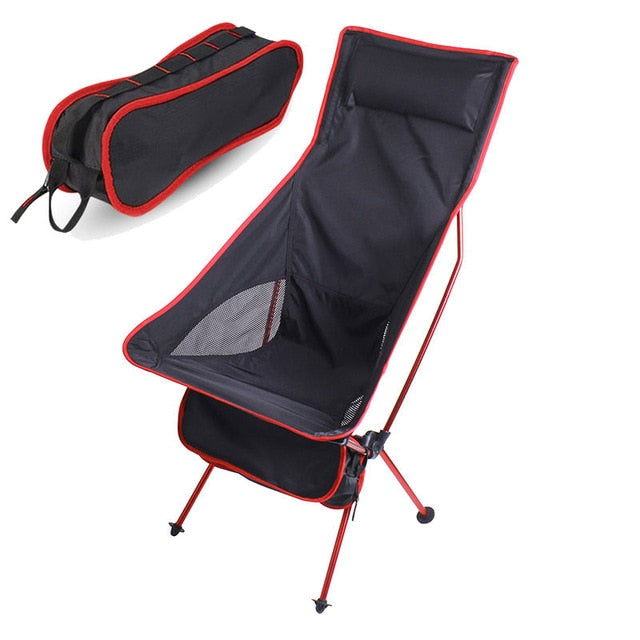 Portable Folding Outdoor Camping Chair Oxford Cloth Lengthen Camping Seat for Fishing Festival Picnic BBQ Beach Ultralight Chair