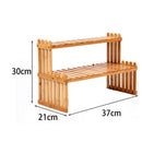 Office Desktop Storage Rack Bamboo Flower Display Stand Plant Shelves Decorative Storage Shelf for Study