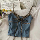 Camis para mujer camisola nueva Sexy mujer Crop Tops encaje espalda descubierta camiseta sin mangas mujer lindo chaleco elegante francés Chic ropa