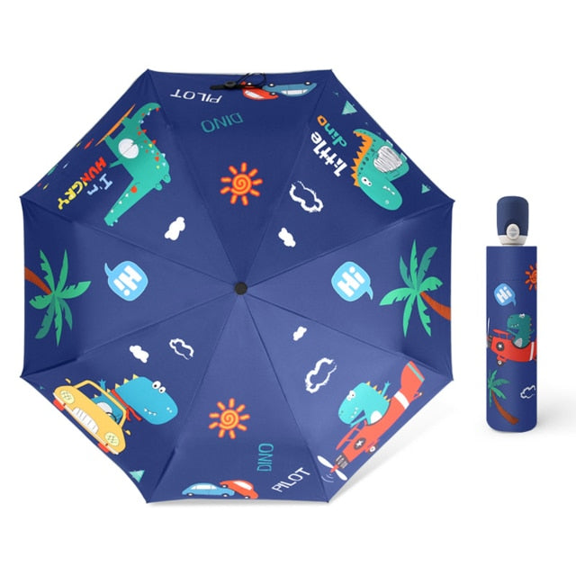 Paraguas plegable inverso automático, tira reflectante LED, paraguas automático con linterna, paraguas de negocios para coche a prueba de viento de tres pliegues