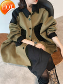 cashmere coat Double-sided Women's Mid-length 2020 new large size loose bat shirt autumn and winter cloak woolen coat