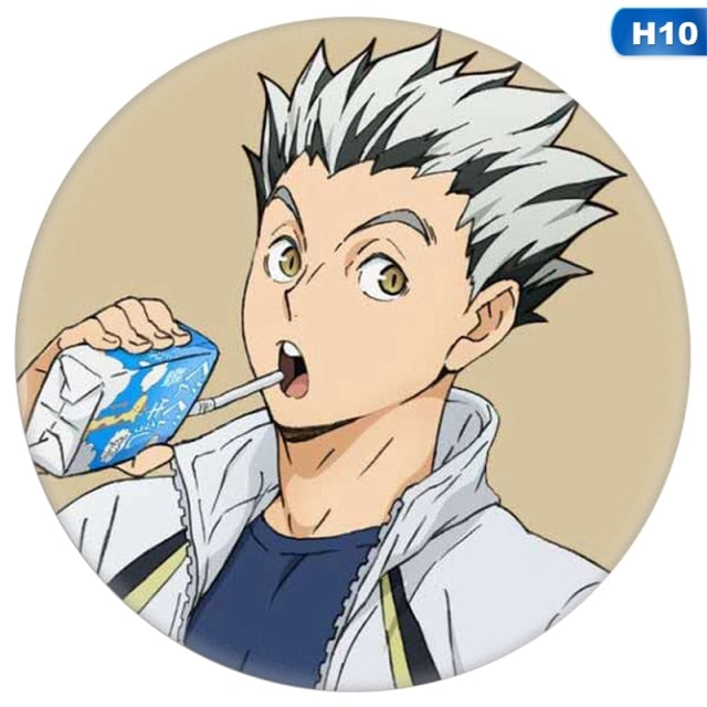 ¡¡Haikyuu!! Insignias de cosplay Hinata Shoyo Broche Pins Anime Voleibol Niño Botón Colección de insignias Regalo para mochilas Decoración de ropa