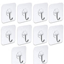 10 Pcs Door Hook Adhesive Wall Hooks Transparent  Anti-skid Traceless Heavy Duty Stick on Hook Bathroom Kitchen Wall Stickers
