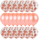 Juego de Globos de confeti dorado de 20 piezas, globo cromado metálico, decoración de boda para fiesta de cumpleaños, Globos de aniversario, Globos para Baby Shower