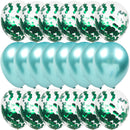 Juego de Globos de confeti dorado de 20 piezas, globo cromado metálico, decoración de boda para fiesta de cumpleaños, Globos de aniversario, Globos para Baby Shower