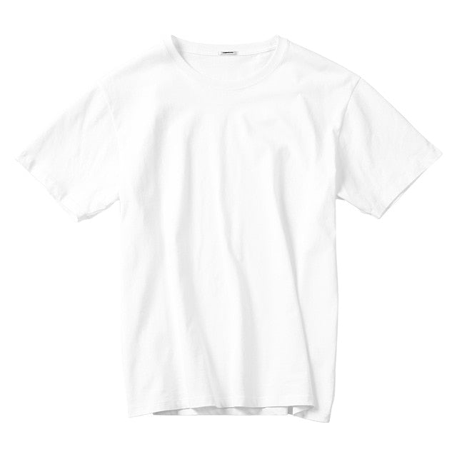 SIMWOOD 2021 Sommer Neue 100% Baumwolle Weißes Solides T-Shirt Männer Kausal Oansatz Basic T-Shirt Männer Hochwertige Klassische Tops 190449