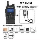Zastone M7 dual band 5W walkie talkie 136-174 400-480mhz 250 channels 2600mah battery hf transceiver ham radio