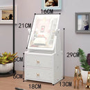 Kids Dressing Table Dresser Drawers with Lovely Cats Mirror Rotate Makeup Organizer Nail Polish Brush Jewelry Storage Box