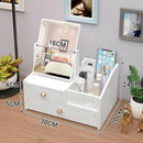 Kids Dressing Table Dresser Drawers with Lovely Cats Mirror Rotate Makeup Organizer Nail Polish Brush Jewelry Storage Box