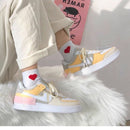 2021 Primavera Coreana xue sheng ban xie wang Red Little Daisy Zapatos deportivos Zapatos blancos Zapatos de mujer Zapatillas