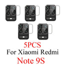 5Pcs for Xiaomi Redmi Note 9 Pro 9S 10 Pro 9 9T 5G 9c NFC 8t 9a 8 Camera Lens Protector Tempered Glass Back Screen Redme 8a Glas