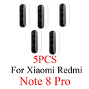 5Pcs for Xiaomi Redmi Note 9 Pro 9S 10 Pro 9 9T 5G 9c NFC 8t 9a 8 Camera Lens Protector Tempered Glass Back Screen Redme 8a Glas