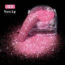 Holographics Powder Nail Glitter Laser Silver Pink Glitter Chrome Nail Powder Shimmer Gel Polish Flakes for Pigment Dust