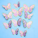 10pcs Happy Birthday Cake Toppers Cake Decoration Handmade Painted Butterfly Cake Topper For Wedding Birthday Party Baby Shower