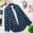 Plaid Shirts Womens Blouses Long Sleeve Lady Checked Tops Loose Female Outwear Casual Clothes Spring Autumn News