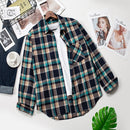 Plaid Shirts Womens Blouses Long Sleeve Lady Checked Tops Loose Female Outwear Casual Clothes Spring Autumn News