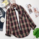 Plaid Shirts Womens Blouses Long Sleeve Lady Checked Tops Loose Female Outwear Casual Clothes Spring Autumn News