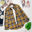 Plaid Shirts Womens Blouses Long Sleeve Lady Checked Tops Loose Female Outwear Casual Clothes Spring Autumn News