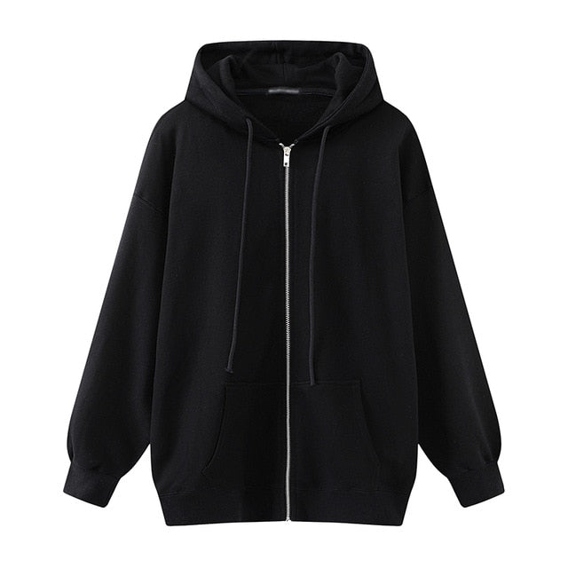 Übergröße Mädchen Dicke Hoodies 2021 Frühlingsmode Damen Streetwear Fleece Outfits Y2K Freund Lose Hoodies Unisex Frauen Chic