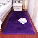 Plush Soft Sheepskin Bedroom Carpet Imitation Wool Pad Long Hair Bedside Mat Sofa Cushion White Rugs Red Living Room Fur Carpet