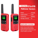 Retevis RT649B RT49B Walkie Talkie 2pcs PMR446 Walkie-talkies Portable Two-way radio For Hunting Micro USB Charging VOX Radio