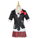 Anime Danganronpa Cosplay Costume Enoshima Junko Uniform Cafe Work Clothes Short Skirt Double Tail Braid Wig