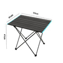 Mesa de camping plegable de aluminio con bolsa de transporte Mesa portátil para interior y exterior Picnic, BBQ, Playa, Senderismo, Viajes, Escritorio de pesca