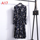 2021 Winter Dress Women Long Sleeve Vintage Dress Chiffon Shirt Vestidos For Ladies Casual Floral Midi Autumn Dresses Polka Dot