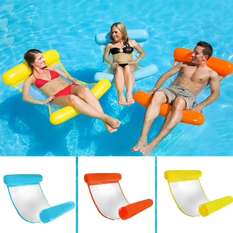 Aufblasbare Wasser-Hängematte Home Outdoor-Möbel Schwimmbett Lounge Chair Garden Swimming Pool Floss für Erwachsene Drop Shipping