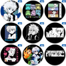 Insignias de Cosplay de Hunter x Hunter, broche de Gon Freecss, bolsas de colección de iconos, pasador de pecho Killua Zoldyck Kurapika para mochilas