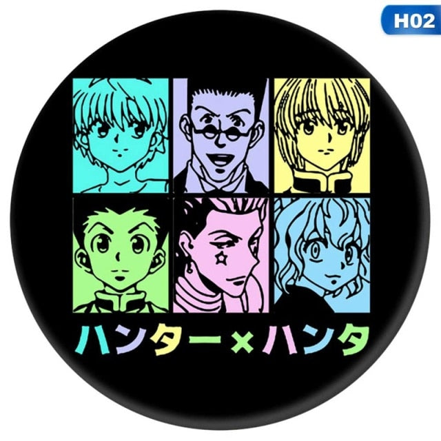 Hunter x Hunter Cosplay Abzeichen Gon Freecss Brosche Icon Collection Taschen Killua Zoldyck Kurapika Brustnadel für Rucksäcke