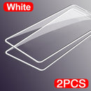 50000D 2PCS Full Cover Screen Protector For iphone 12 11 Pro X XR XS MAX Tempered Glass On iphone 6s 7 8 Plus 12 Mini Glass Film