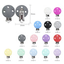 TYRY.HU Round/Heart Silicone Clip 3 Pcs/Set Of Pacifier Clip BPA-Free Silicone Dummy Baby Pacifier Chain DIY Accessories