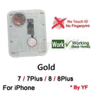 Home-Button Flex For iPhone 6 6s 7 8 Plus 5s SE Return Back Home Button With Flex Cable Rubber Sticker No Touch ID Fingerprint