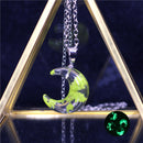 Chic transparente resina Rould bola Luna colgante collar mujer cielo azul nube blanca cadena collar moda joyería regalos para niña