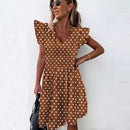 Summer Dress 2021 Women Polka Dot Street Sexy Casual Loose Thin Beach Party Dress Plus Size V Neck Mini Dress Female Vestidos