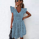 Summer Dress 2021 Women Polka Dot Street Sexy Casual Loose Thin Beach Party Dress Plus Size V Neck Mini Dress Female Vestidos
