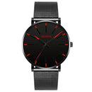 Relojes de lujo para hombre 2021, reloj ultrafino elegante para hombre, reloj de cuarzo de malla de acero inoxidable para negocios, reloj Masculino, gran oferta