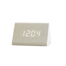 Relojes USB/AAA LED Despertador de madera Reloj de mesa Control de voz Despertador de madera digital Mesa de escritorio electrónica Decoración 2022