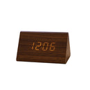 Relojes USB/AAA LED Despertador de madera Reloj de mesa Control de voz Despertador de madera digital Mesa de escritorio electrónica Decoración 2022