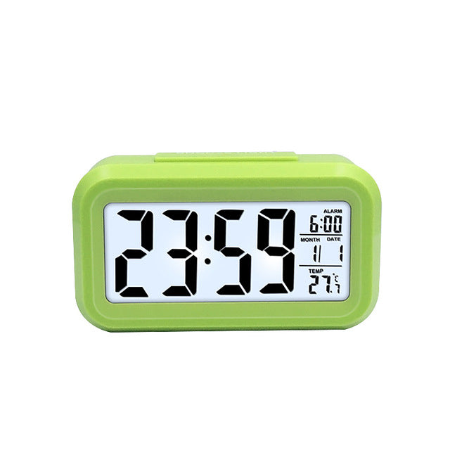 Relojes USB/AAA LED Despertador de madera Reloj de mesa Control de voz Despertador de madera digital Mesa de escritorio electrónica Decoración 2022