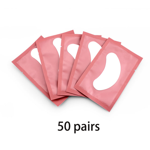 20/50/100 Pairs Patches for Building Hydrogel EyePads Eyelash Extension Paper Stickers Lint Free Under Eye Pads Makeup Supplies