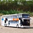 Sale High quality 1:32 alloy pull back bus model,high imitation Double sightseeing bus,flash toy vehicle, free shipping