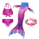 AngelGirl 2021 Girls Swimmable Mermaid Tail Princess Dress with Monofin Kids Holiday Mermaid Costume Cosplay Swimsuit Birthday