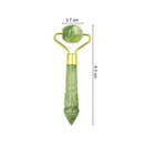 Masajeador Facial adelgazante, rodillo de cuarzo rosa, rodillo de masaje Facial de Jade Natural, masajeador de piel con piedra, herramienta de elevación Facial