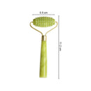 Masajeador Facial adelgazante, rodillo de cuarzo rosa, rodillo de masaje Facial de Jade Natural, masajeador de piel con piedra, herramienta de elevación Facial