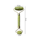 Masajeador Facial adelgazante, rodillo de cuarzo rosa, rodillo de masaje Facial de Jade Natural, masajeador de piel con piedra, herramienta de elevación Facial