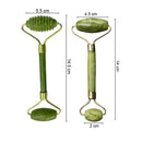 Masajeador Facial adelgazante, rodillo de cuarzo rosa, rodillo de masaje Facial de Jade Natural, masajeador de piel con piedra, herramienta de elevación Facial