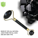 Masajeador Facial adelgazante, rodillo de cuarzo rosa, rodillo de masaje Facial de Jade Natural, masajeador de piel con piedra, herramienta de elevación Facial